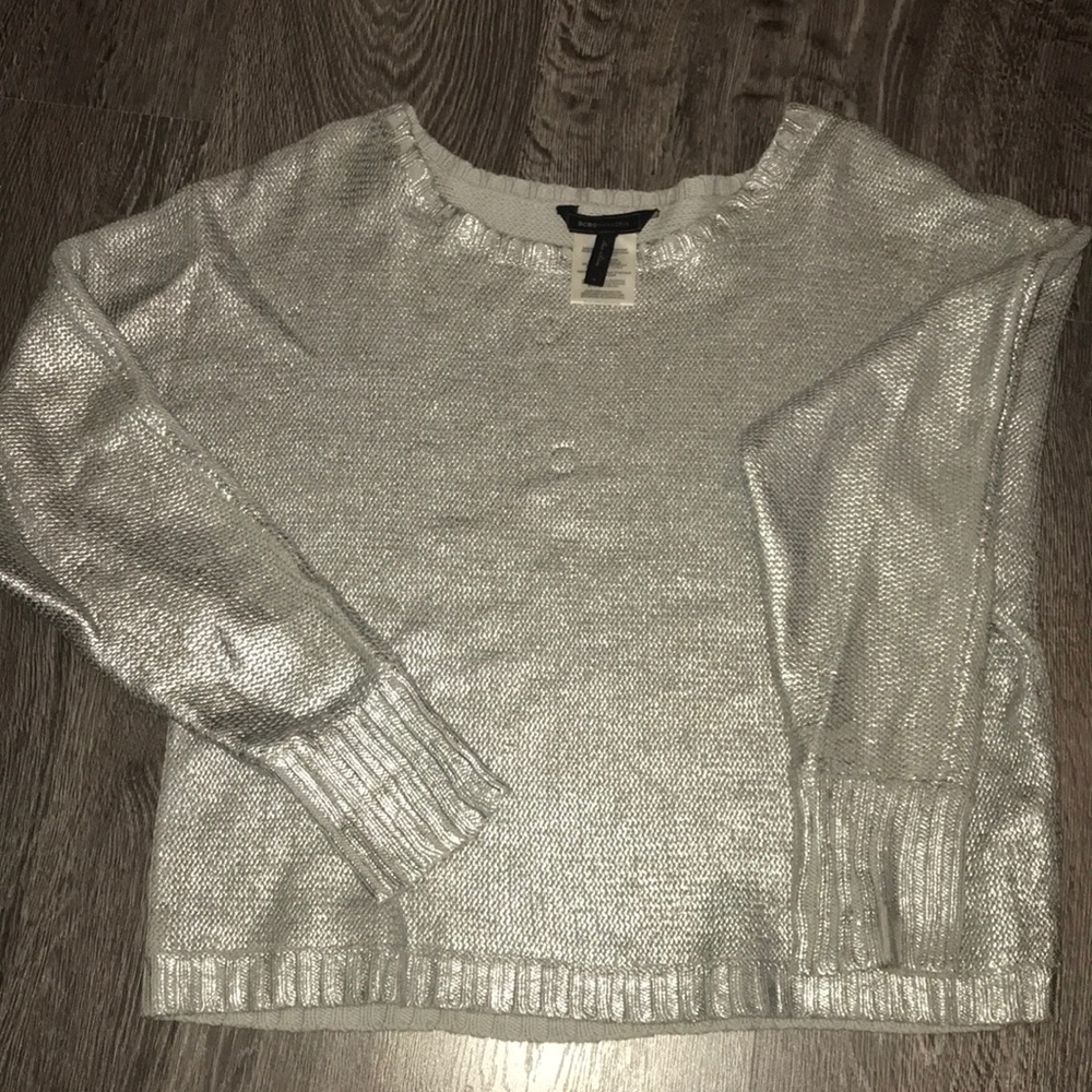 Glitzy silver sweater